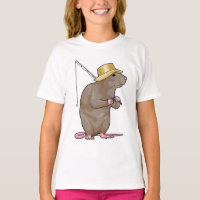 Rat at Fishing with Fishing rod