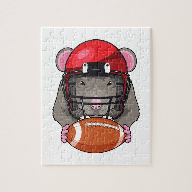 Rat at Football Sports Jigsaw Puzzle (Vertical)