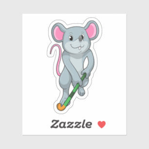 Rat at Hockey with Hockey bat
