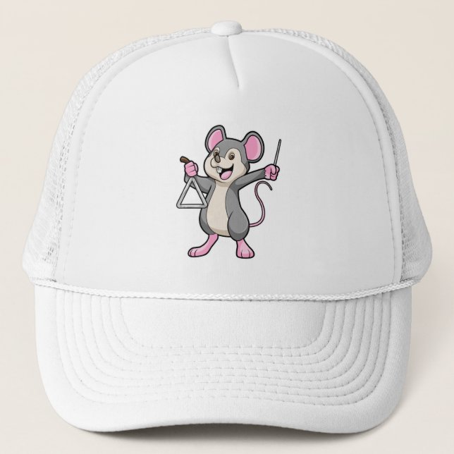 Rat at Music with Triangel Trucker Hat (Front)