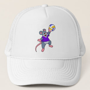 Rat at Volleyball Sports Trucker Hat