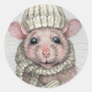 Rat avec autocollant casquette et foulard par KMCo