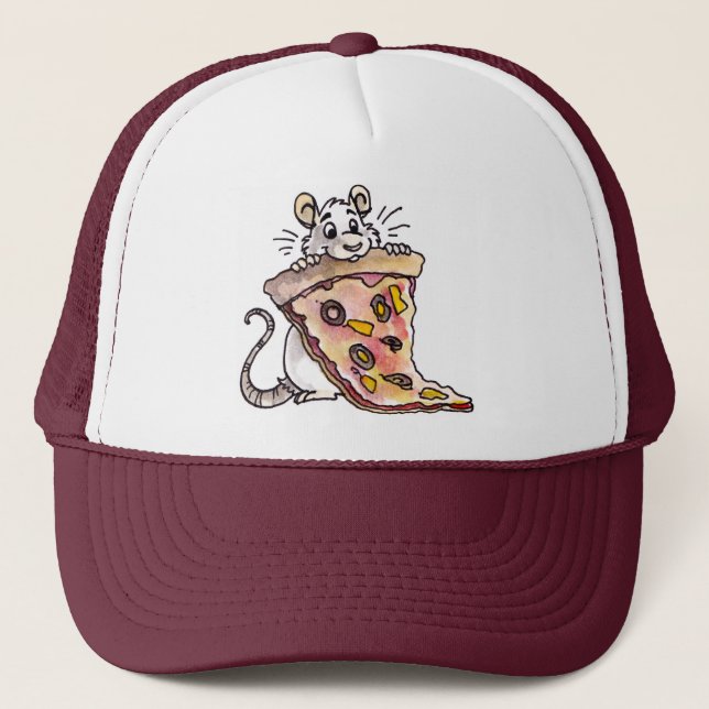 Rat avec le casquette de pizza (Devant)