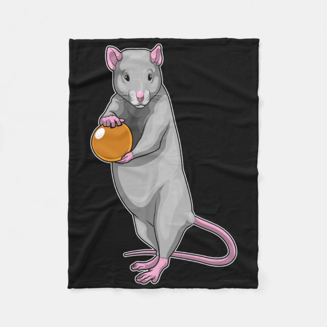Rat Bowling Bowling Ball Sports  Fleece Blanket (Front)