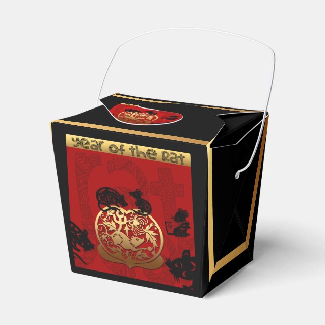 Rat Chinese custom Year Zodiac Birthday TOFB1 Favor Box (Front Side)