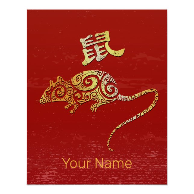 Rat Chinese Zodiac Horoscope Constellation Sign (Front)