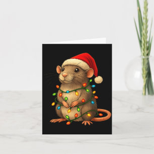 Rat Christmas Pajama Funny Xmas Lights Animals Lov Card