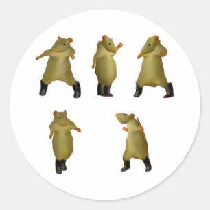 Rat Dance Meme 2025 Funny Trendy #ratdance Classic Round Sticker