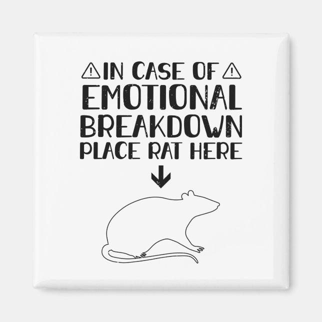Rat Emotional Breakdown | Rats Pets Gifts Magnet (Front)