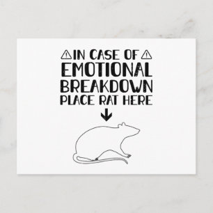Rat Emotional Breakdown Rats Pets Gifts Postcard