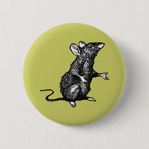 "rat face" - 2 inch round button