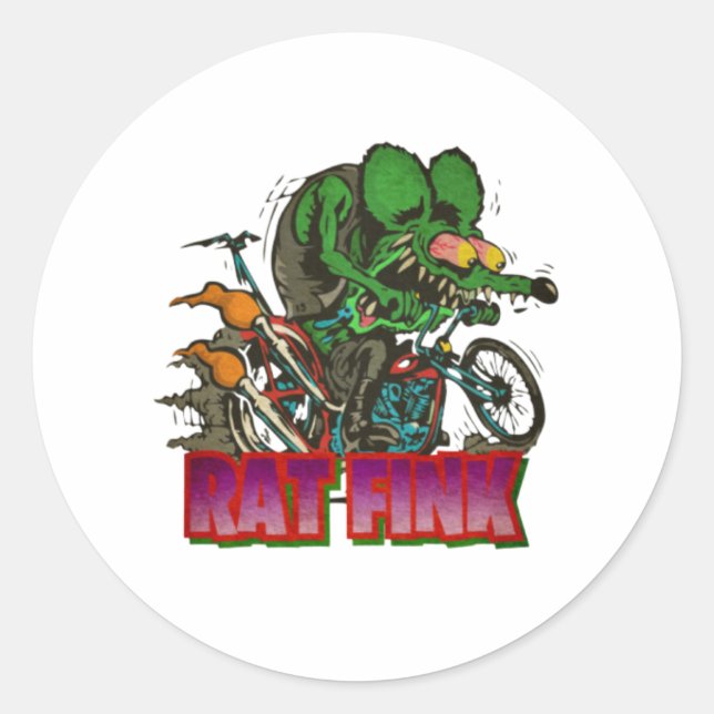 Rat Fink Vintage Classic Round Sticker (Front)