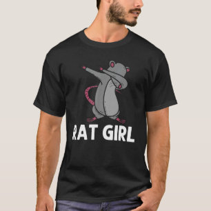 Rat For Girls Kids Dabbing Black Brown Rodent Anim T-Shirt