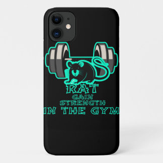 rat gain strength in the gym iPhone 11 case