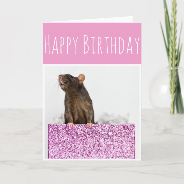 Rat Gift Birthday Card (Front)