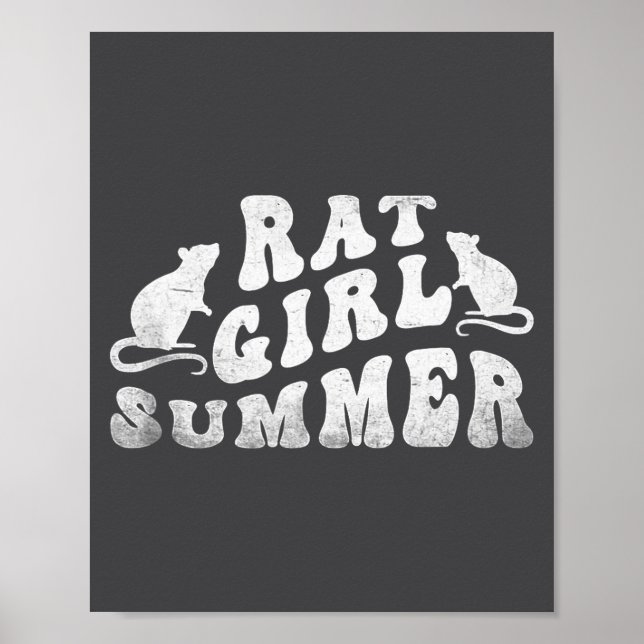 Rat Girl Summer, Animal Lover, Hello Summer, Funny Poster (Front)
