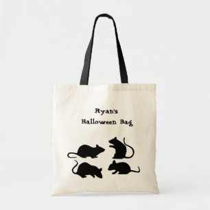 Rat Halloween Trick or Treat Tote Personalized Bag
