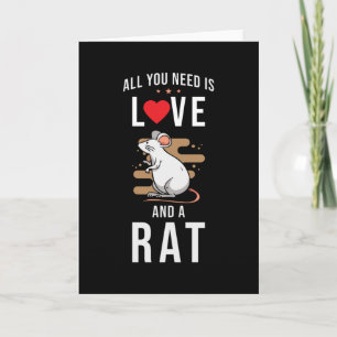 Rat I love Rats Card