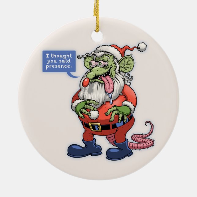 Rat Kringle Ceramic Ornament (Back)