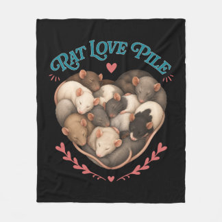 Rat Love Pile Fleece Blanket