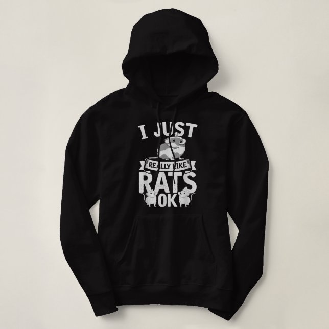 Rat Mom Rats Lover Women Girls  Hoodie (Design Front)