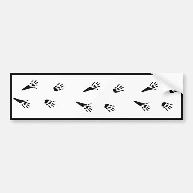 Rat Paw Print - Bumper Sticker (Front)