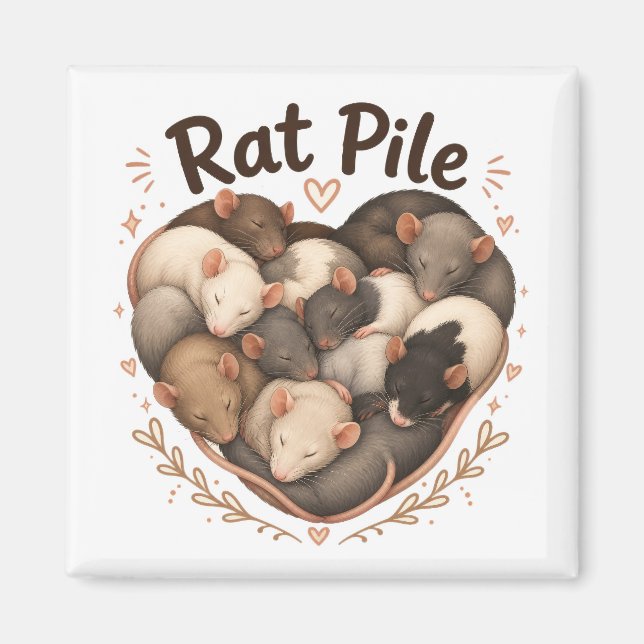 Rat Pile Magnet (Front)