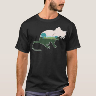 Rat Print Landscape for Mouse Lover  Rat Animal Mi T-Shirt
