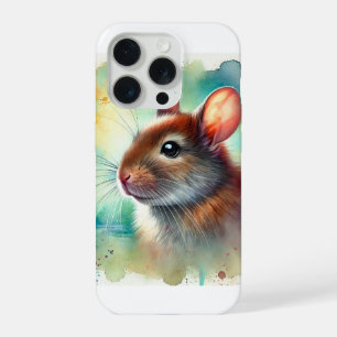 Rat Rabbit 100724AREF121 - Watercolor iPhone 15 Pro Case