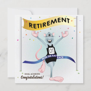Rat Race Funny Retirement Card