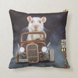 Rat Race Throw Pillow