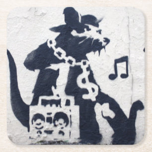Rat Rap Graffiti Art Coasters