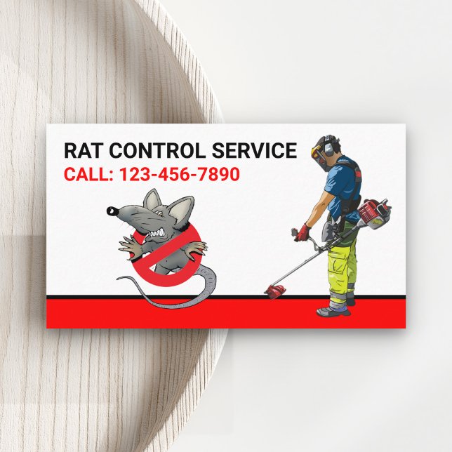 Rat Removal Professional Pest Control Service Business Card (Creator Uploaded)