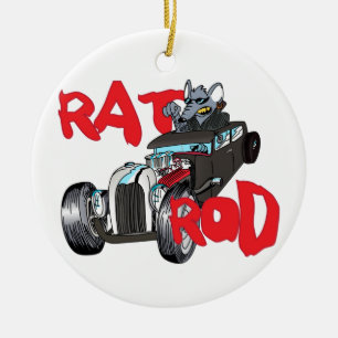 Rat Rod Ceramic Ornament
