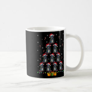 Rat Santa Hat Xmas Lights Men Women Christmas Tree Coffee Mug
