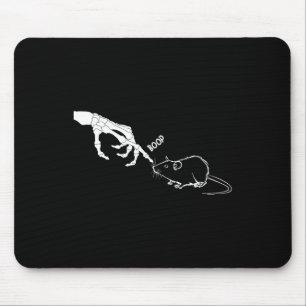 Rat Scary Skeleton Hand Boop Spooky Halloween  Mouse Pad