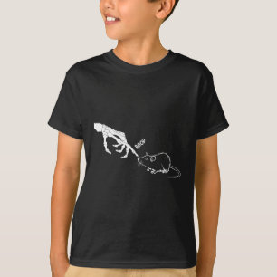 Rat Scary Skeleton Hand Boop Spooky Halloween  T-Shirt