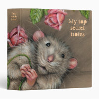 Rat Skull Roses School Office Avery Binder