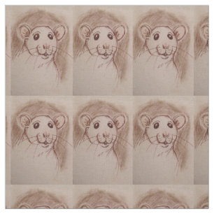 Rat-tastic Rat Cartoon Fabric