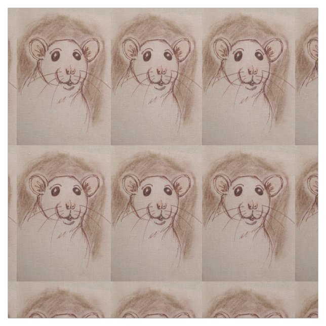 Rat-tastic Rat Cartoon Fabric (Swatch)