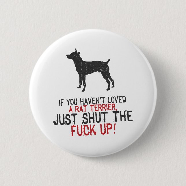 Rat Terrier 2 Inch Round Button (Front)