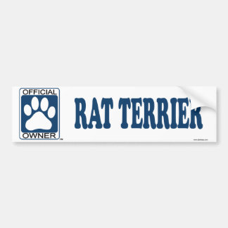 RAT TERRIER_Blue Bumper Sticker