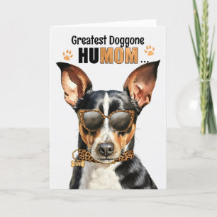 Rat Terrier Dog Best HuMOM Ever Mother's Day Holiday Card