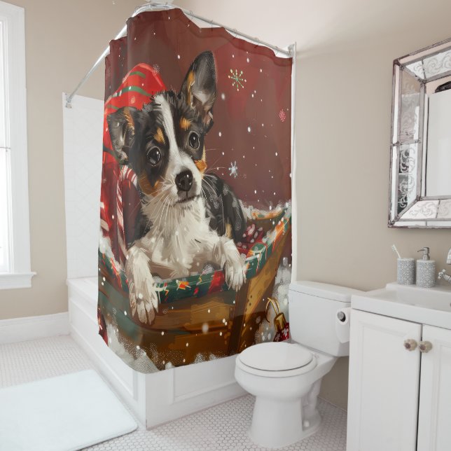 Rat Terrier Dog Christmas Festive (In Situ)