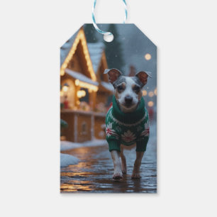 Rat Terrier Dog Christmas Snow Holiday Gift Tags