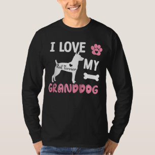 Rat Terrier Dog Grandma Love My Granddog Dog Pet R T-Shirt
