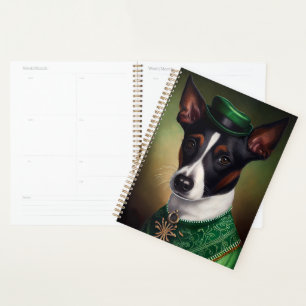 Rat Terrier Dog in St. Patrick's Day Dress Planner