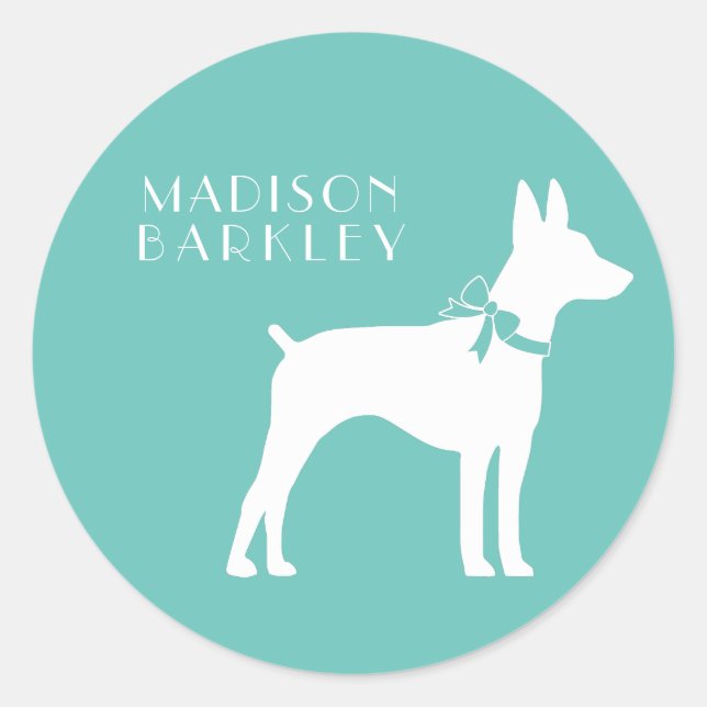 Rat Terrier Dog Puppy Classic Round Sticker (Front)
