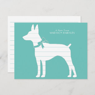 Rat Terrier Dog Puppy Thank You Card
