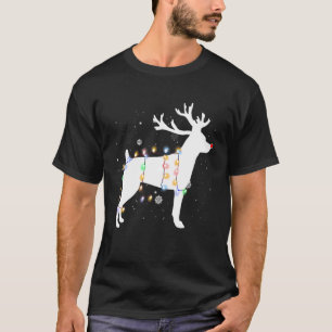 Rat Terrier Dog Tree Christmas Lights Xmas Pajama T-Shirt